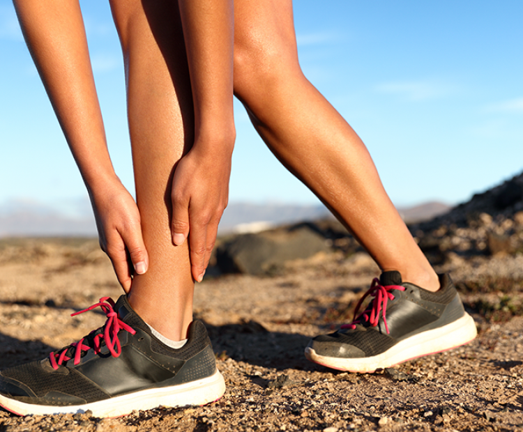 Person stretching their calf muscle